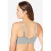 Comfort Choice Women’s Plus Size Wireless Back-Close Lounge Bra(Heather Grey)