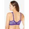 Comfort Choice Women’s Plus Size Wireless Back-Close Lounge Bra(Plum Burst Chevron)