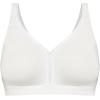 Comfort Choice Women’s Plus Size Wireless Back-Close Lounge Bra(White)