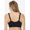 Comfort Choice Women’s Plus Size Wireless Front-Close Lounge Bra(Black)