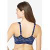 Comfort Choice Women’s Plus Size Wireless Front-Close Lounge Bra(Evening Blue Rose)