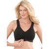 Comfort Choice Women’s Plus Size Wireless Front-Close Lounge Bra(Heather Grey)