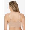 Comfort Choice Women’s Plus Size Wireless Front-Close Lounge Bra(Nude)