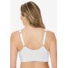 Comfort Choice Women’s Plus Size Wireless Front-Close Lounge Bra(White)