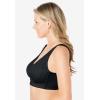 Comfort Choice Women’s Plus Size Wireless Microfiber T-Shirt Bra(Black)