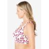 Comfort Choice Women’s Plus Size Wireless Microfiber T-Shirt Bra(Ivory Floral)