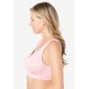 Comfort Choice Women’s Plus Size Wireless Microfiber T-Shirt Bra(Shell Pink)
