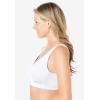 Comfort Choice Women’s Plus Size Wireless Microfiber T-Shirt Bra(White)