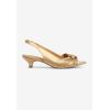Comfortview Katelyn Slingback Low Heel Women’s Dress Shoes (Wide Widths Available)(Gold)