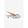 Comfortview Katelyn Slingback Low Heel Women’s Dress Shoes (Wide Widths Available)(Silver)