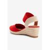 Comfortview Women’s Wide Width The Abra Espadrille(Classic Red)