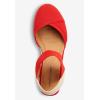 Comfortview Women’s Wide Width The Abra Espadrille(Classic Red)