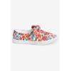 Comfortview Women’s Wide Width The Anzani Sneaker(Gardenia Floral)