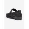 Comfortview Women’s Wide Width The Carla Mary Jane Flat(Black)