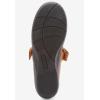 Comfortview Women’s Wide Width The Carla Mary Jane Flat(Brown)