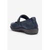 Comfortview Women’s Wide Width The Carla Mary Jane Flat(Navy)