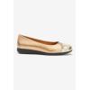Comfortview Women’s Wide Width The Fay Flat(Gold)
