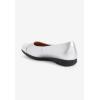Comfortview Women’s Wide Width The Fay Flat(Silver)