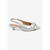 Comfortview Women’s Wide Width The Tia Slingback(Silver)