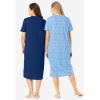 Dreams & Co. Plus Size 2-Pack Long Sleepshirts(Ivory Heart Paws)
