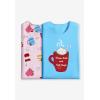 Dreams & Co. Plus Size 2-Pack Long-Sleeve Sleepshirt(Glass Blue Mugs)