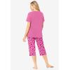 Dreams & Co. Plus Size 2-Piece Capri PJ Set(Peony Xoxo)