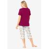 Dreams & Co. Plus Size 2-Piece Capri PJ Set(Pomegranate Love)