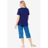 Dreams & Co. Plus Size 2-Piece Capri PJ Set(Pool Blue Cosmic Dreams)