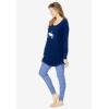 Dreams & Co. Plus Size 2-Piece Pj Legging Set(Evening Blue Cat Nap)