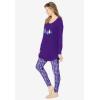 Dreams & Co. Plus Size 2-Piece Pj Legging Set(Plum Burst Perfume)