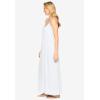 Dreams & Co. Plus Size Breezy Eyelet Knit Long Nightgown(Classic White)