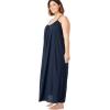 Dreams & Co. Plus Size Breezy Eyelet Knit Long Nightgown(Soft Iris)
