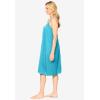 Dreams & Co. Plus Size Breezy Eyelet Short Nightgown(Caribbean Blue)