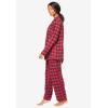 Dreams & Co. Plus Size Classic Flannel Pajama Set(Soft Iris Plaid)