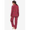Dreams & Co. Plus Size Classic Flannel Pajama Set(Soft Iris Plaid)