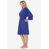Dreams & Co. Plus Size Cooling Robe(Ultra Blue Dot)