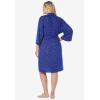 Dreams & Co. Plus Size Cooling Robe(Ultra Blue Dot)
