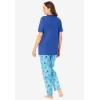Dreams & Co. Plus Size Graphic Tee PJ Set(Pretty Aqua Turtle)