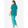Dreams & Co. Plus Size Graphic Tee PJ Set(Waterfall Owl)