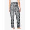 Dreams & Co. Plus Size Knit Sleep Pant(Black Fair Isle)
