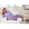 Dreams & Co. Plus Size Knit Sleep Pant(Deep Teal Hearts)