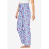 Dreams & Co. Plus Size Knit Sleep Pant(French Blue Floral Stripe)