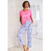 Dreams & Co. Plus Size Knit Sleep Pant(Pink Cherry)