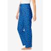 Dreams & Co. Plus Size Knit Sleep Pant(Pool Blue Animal)