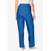 Dreams & Co. Plus Size Knit Sleep Pant(Pool Blue Animal)