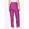 Dreams & Co. Plus Size Knit Sleep Pant(Raspberry Stars)