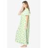 Dreams & Co. Plus Size Long Floral Print Cotton Gown(Banana Blossom)