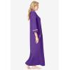 Dreams & Co. Plus Size Long French Terry Robe(Plum Burst)