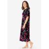 Dreams & Co. Plus Size Long Print Sleepshirt(Black Multi Hearts)