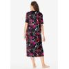 Dreams & Co. Plus Size Long Print Sleepshirt(Black Multi Hearts)